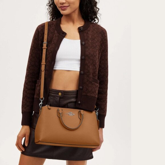 SOLD Coach Georgia Satchel Bag Light Saddle CBM11 - Picture 2 of 9